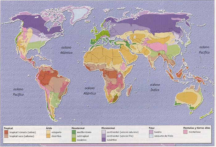 mapa climatico